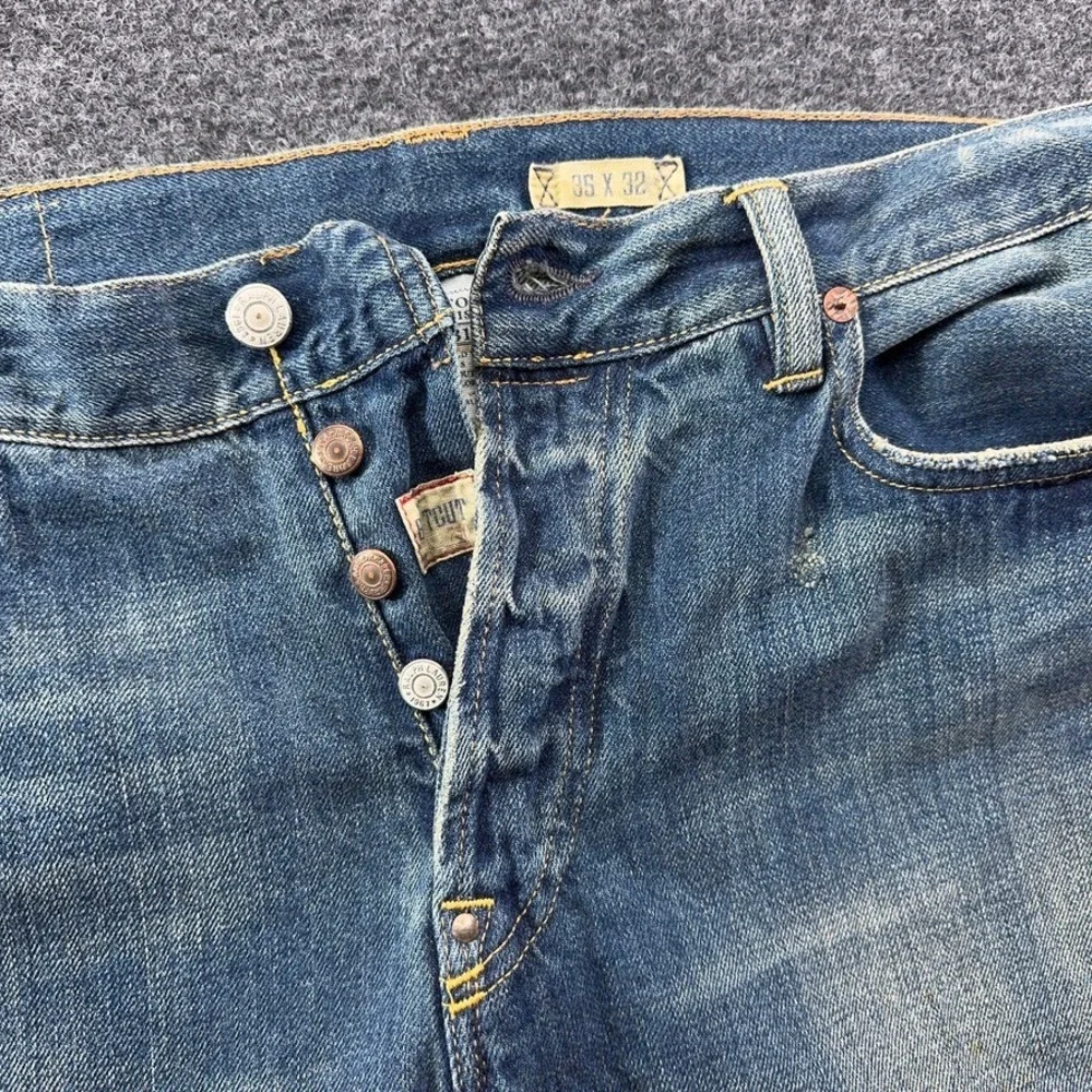 Polo Ralph Lauren Mens Bootcut Jeans Blue Button Fly 35x32 Cruise